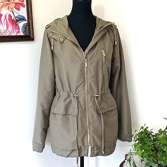 Revamped Jackets & Blazers - Revamped Olive Green Lightweight Cargo Jacket
